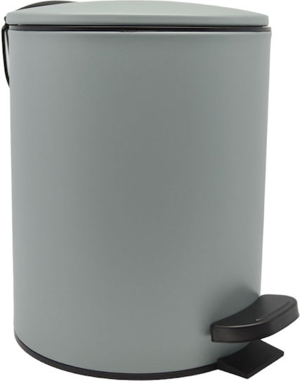 Ankor Inox Καλαθάκι Μπάνιου Soft Close 5lt Ασημί