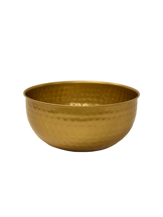 Mod8 Διακοσμητικό Μπωλ Μεταλλικό Χρυσό 21x21x9.5cm