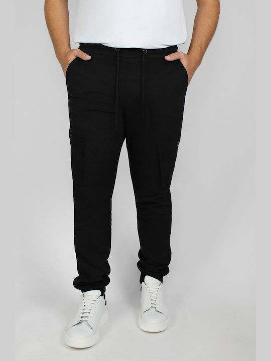 Kingston Men's Trousers Cargo in Regular Fit Black