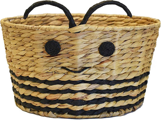 Atmosphera Children's Storage Basket made of Straw Beige 37x37x20cm 1pcs