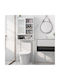 Costway Floor Bathroom Shelf Metallic 63x29x170cm