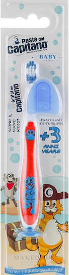 Pasta del Capitano Children's Toothbrush For 3+ Years Red