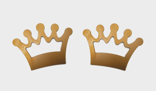 Wood Crown 7*5cm Gold 0519697 25 Pcs Included Χρυσο