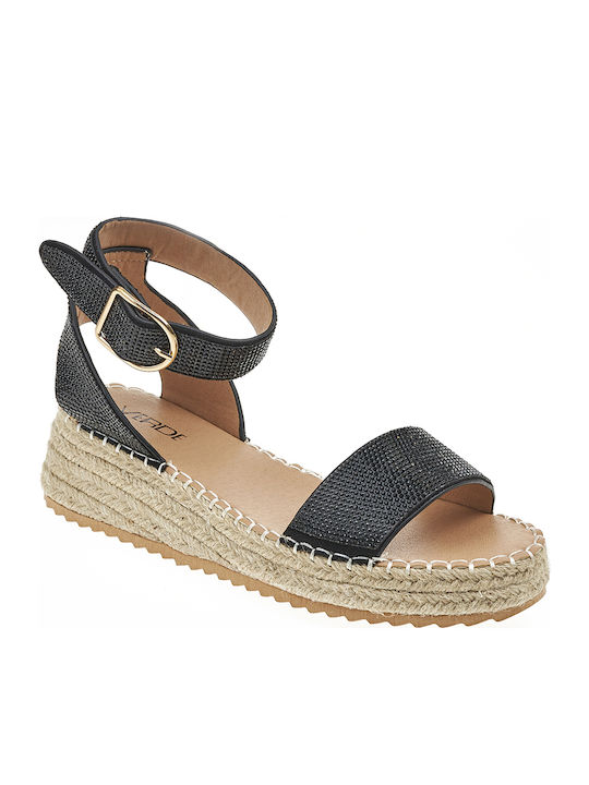 Verde Women's Platform Espadrilles Black