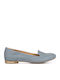 Lederne Damen Ballerinas in Hellblau Farbe