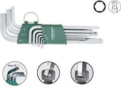 Jonnesway Allen-Schlüssel-Set mit 9 Schlüsseln