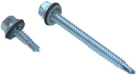 Selbstschneidende Bohrschraube Sechseck Verzinkt mit Durchmesser M5.5 und Länge 32mm 100 Stück