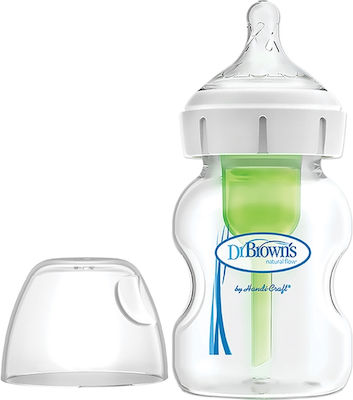 Dr. Brown's Plastic Bottle Options+ Wide Neck Anti-Colic with Silicone Nipple for 0+, 0+ m, months 150ml 1pcs