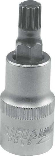 Dedra Битов ключ с Spline връх и Квадратно Гнездо 1/2'' Размер M10 1бр
