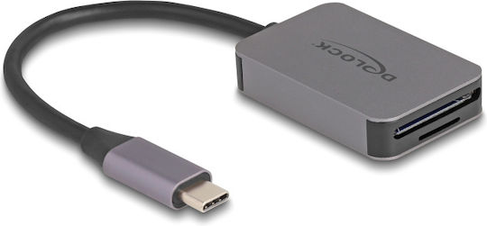 DeLock Card Reader Thunderbolt Thunderbolt 3 Type-C for /S/D/ / / / / / Gray