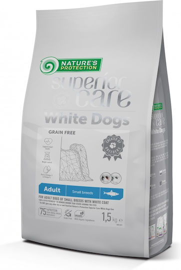 Nature's Protection Бял кучешки храна с херинга за възрастни кучета 1.5кг