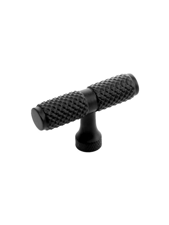 Viobrass Antik Knopf Möbelgriff aus Metallisch Matte Black 87 1Stück