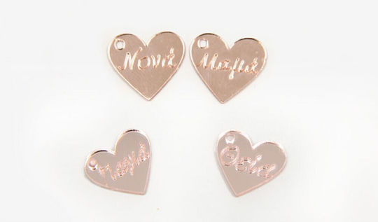 Heart Plexiglass Shapes Rose Gold 2.1cm X 1.9cm 0529017 Includes 25 Pieces Nonna