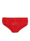 Damen Slip mit Spitze Rot