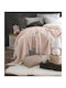 Rythmos Rebecca Knitted Blanket for Sofa 100x130cm Peach