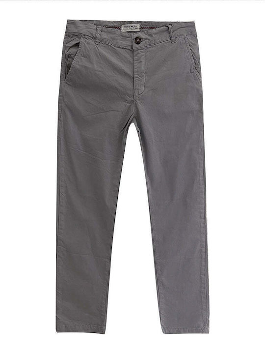 Ustyle Men's Trousers Chino Elastic Gray