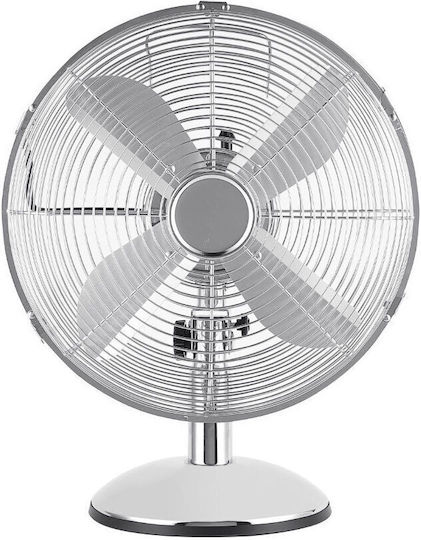 Estia Retroflow Tabletop Fan 40W with 30cm Diameter Silver