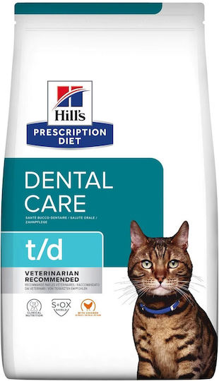 Hill's Prescription Diet Feline T D Trockenfutter für Katzen Huhn 1,5 Kg