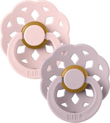 Bibs Pacifiers Rubber Boheme Blossom & Dusky Lilac for 0-6 months 2pcs