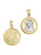 Papoulidis Jewellery Anhänger Kinder Amulett Beidseitig Konstantinato aus Gold 9K FY219-9