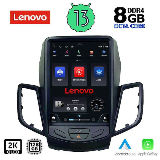 Lenovo Car Audio System for Ford Fiesta 2008-2017 (Bluetooth/USB/WiFi/GPS/Apple-Carplay/Android-Auto) with Touch Screen 9.7"
