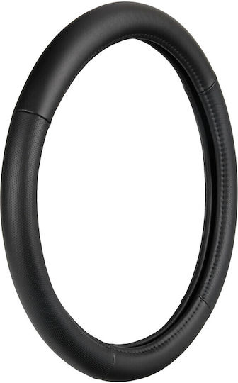 Lampa Car Steering Wheel Cover with Diameter 39cm Leather Black with Black Stitching