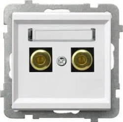 Ospel Priză Speaker în culoarea Alb GGN-1R/m/00