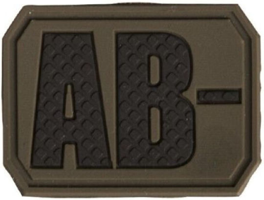 Mil-tec Blutgruppe 3D Low-Visibility PVC Patch Blutgruppe AB Khaki