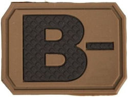 Mil-tec Blutgruppe 3D Low Visibility PVC Patch Blutgruppe B Coyote Mil-tec Blutgruppe 3D Low Visibility PVC Patch Blutgruppe B Coyote