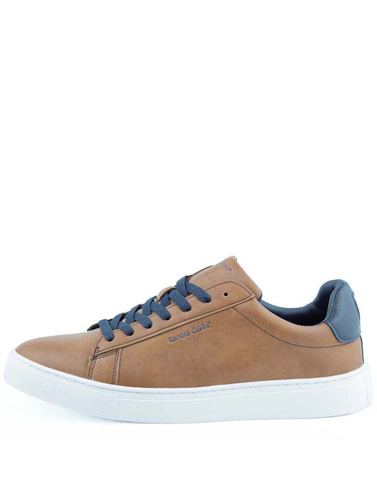 Renato Garini Bărbați Sneakers Tan / Navy