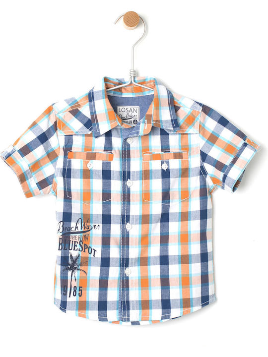 Losan Kids Checked Shirt Ecru