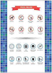 "Pool Rules" Sign Sticker PVC 5 mm 0100112 Artgraphix