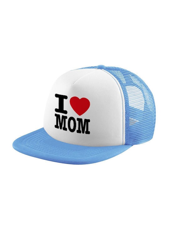 Koupakoupa Παιδικό Καπέλο Υφασμάτινο I Love Mom Γαλάζιο