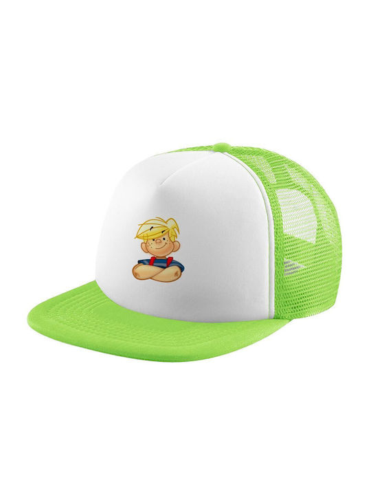 Koupakoupa Kids' Hat Fabric Ντένις Ο Τρομερός Green