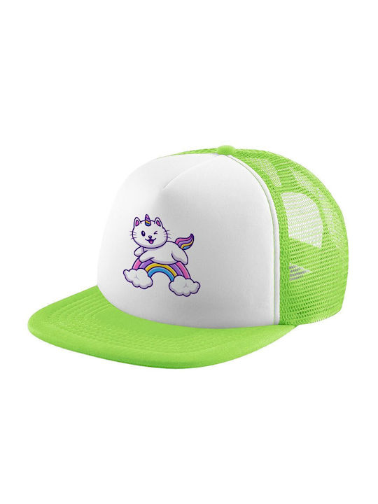 Koupakoupa Kids' Hat Fabric Cute Cat Unicorn Green