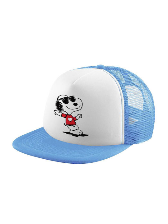 Koupakoupa Παιδικό Καπέλο Υφασμάτινο Snoopy Καρδούλα Γαλάζιο