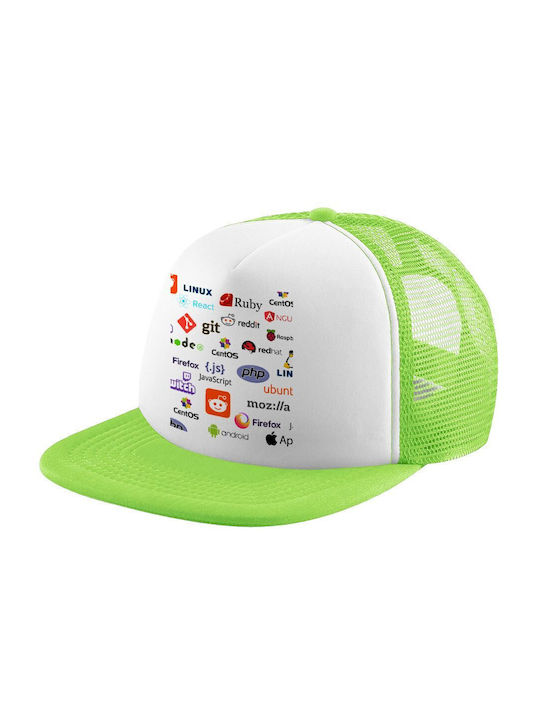 Koupakoupa Kids' Hat Fabric Tech Logos Green