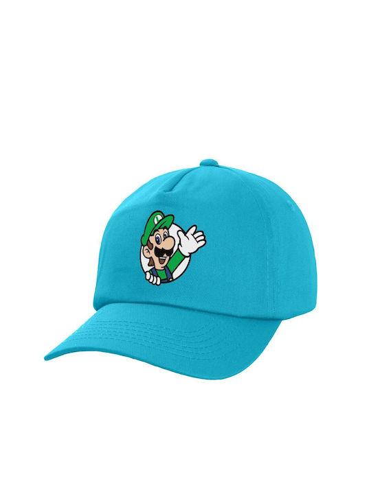 Koupakoupa Pălărie pentru Copii Tesatura Super Mario Luigi Win Albastru