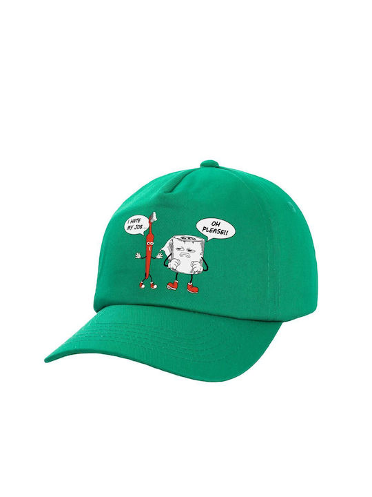 Koupakoupa Kids' Hat Fabric I Hate My Job Green
