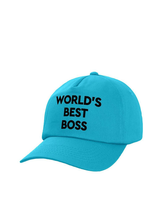 Koupakoupa Kids' Hat Fabric World's Best Boss Blue