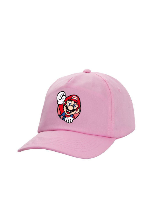 Koupakoupa Παιδικό Καπέλο Υφασμάτινο Super Mario Win Ροζ