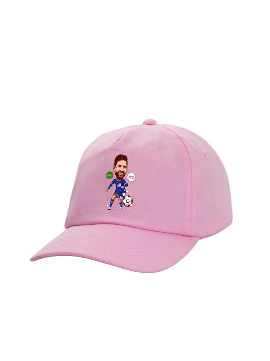Koupakoupa Παιδικό Καπέλο Υφασμάτινο Lionel Messi Drawing Ροζ