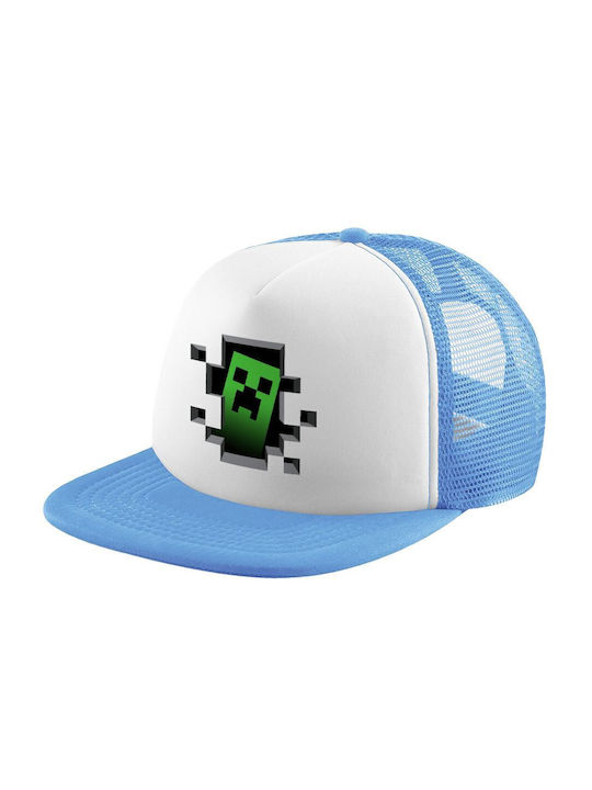 Koupakoupa Παιδικό Καπέλο Υφασμάτινο Minecraft Creeper Γαλάζιο