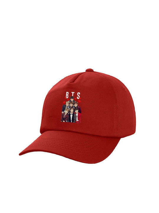 Koupakoupa Παιδικό Καπέλο Υφασμάτινο Bts Hearts Κόκκινο