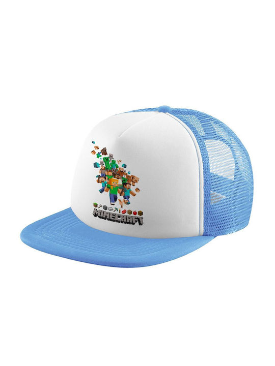 Koupakoupa Pălărie pentru Copii Tesatura Minecraft Adventure Albastru deschis