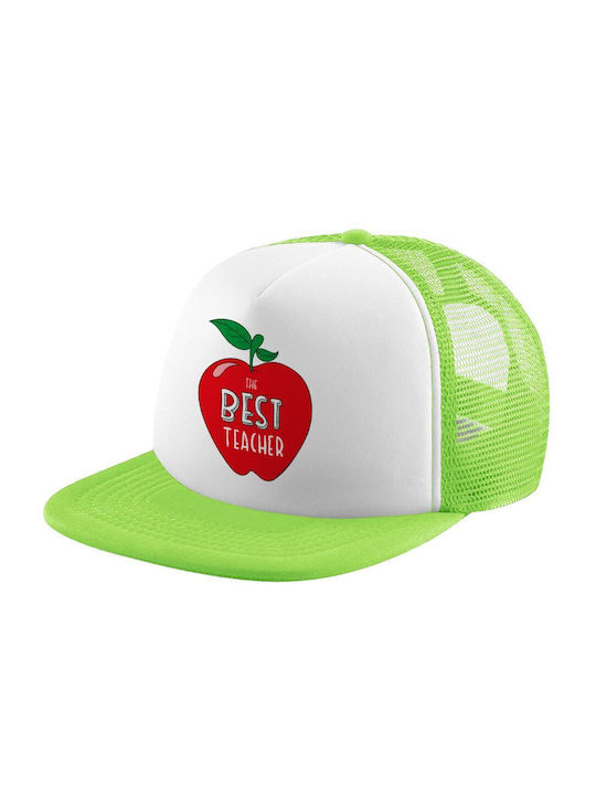 Koupakoupa Kids' Hat Jockey Fabric Best Teacher Green