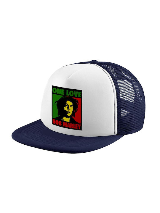 Koupakoupa Παιδικό Καπέλο Jockey Υφασμάτινο Bob Marley Λευκό