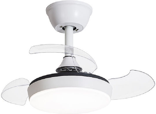 Sun Light Pico Ανεμιστήρας Οροφής 26.5cm με Φως Διάφανος / Λευκός