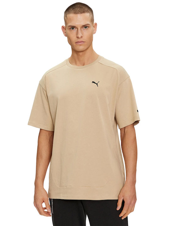 Puma Rad Cal Ανδρικό Αθλητικό T-shirt Κοντομάνικο Καφέ