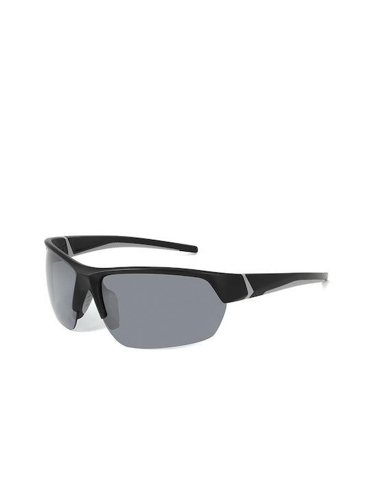 Polareye Sonnenbrillen mit Schwarz Rahmen und Gray Polarisiert Spiegel Linse PTE2136